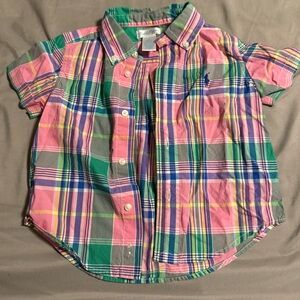 Polo by Ralph Lauren Kids Plaid Shirt - Pink, Green, Blue